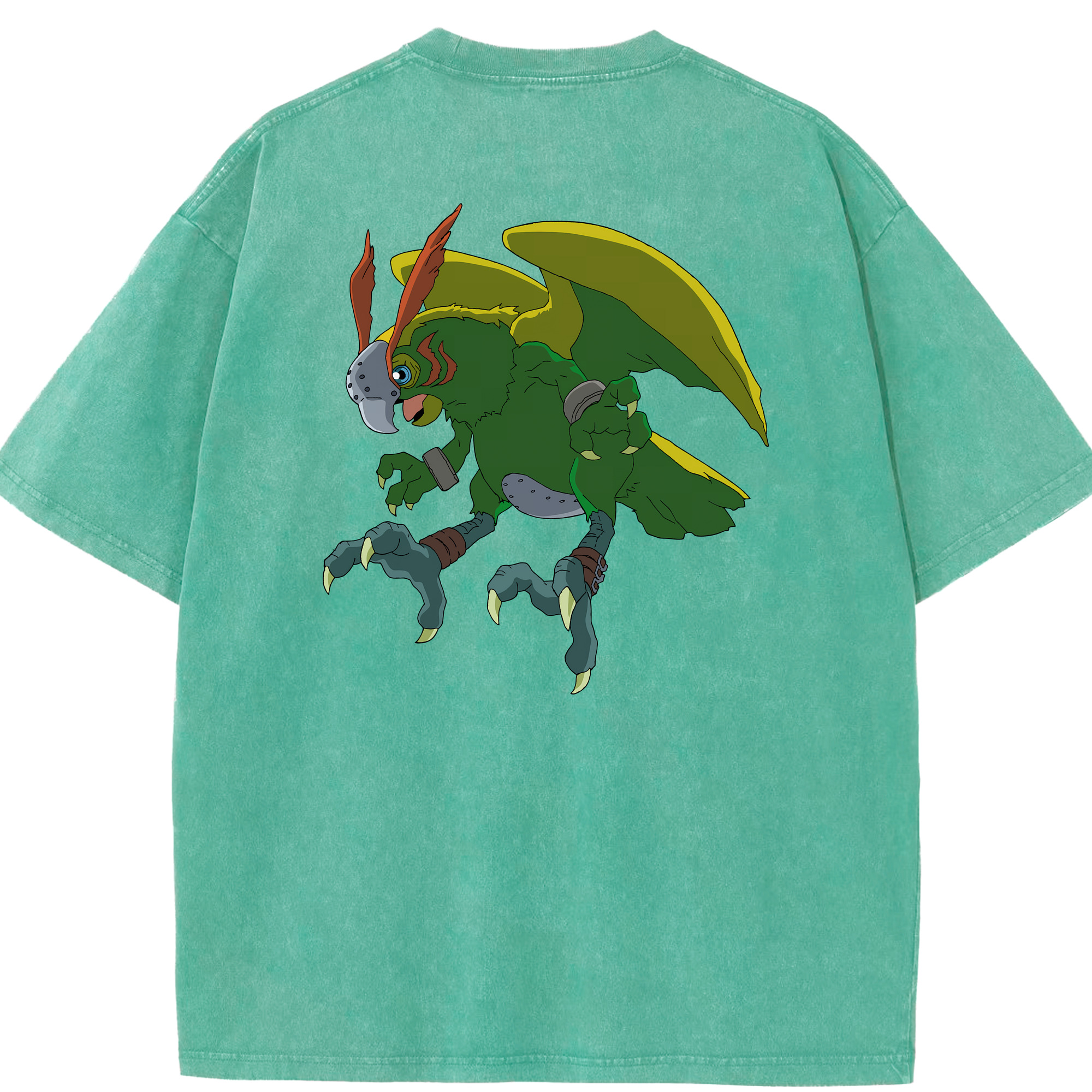 （画像用） Digimon デジタルモンスター/デジモン 綿100% ヴィンテージ風 半袖Tシャツ（背面プリント）